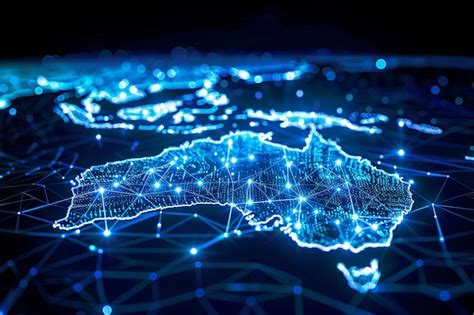 Digital map of australia network and connectivity created with ...