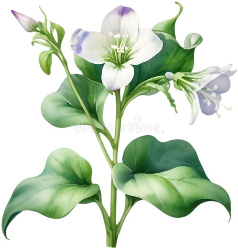 Water Spinach Flowers Bloom, White or Purple. Stock Image ...