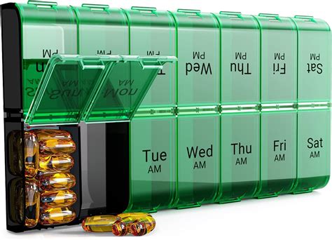 Amazon.com: Extra Large Pill Organizer 2 Times a Day, XL 7 Day Pill Box ...