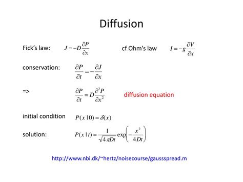 Image result for Diffusion Rate Equation
