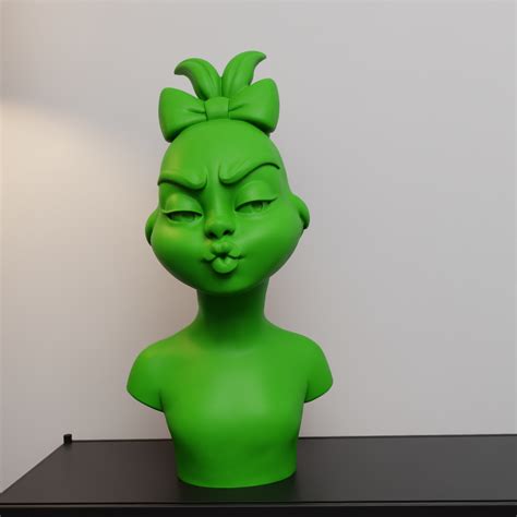 👧 Grinch Girl Christmas Ornament – 3D Printable Holiday Decoration・ STL ...