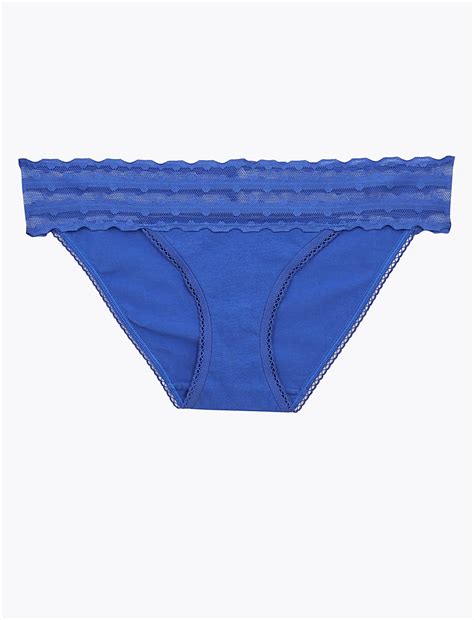 Buy Cotton Rich Low Rise Bikini Knickers at Marks & Spencer
