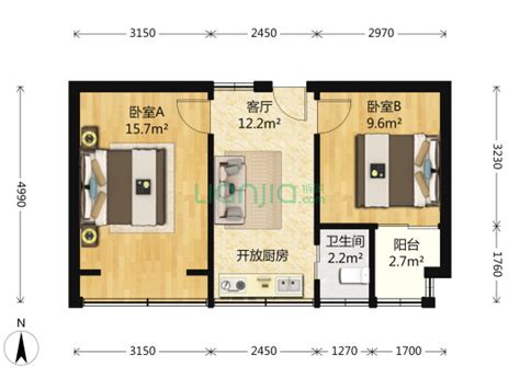 51平方 宽敞随意的单身公寓（图） - 家居装修知识网