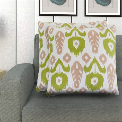 Buy Home Centre Ebony Grace Printed Cotton Filled Cushion - 40 x 40 cm ...