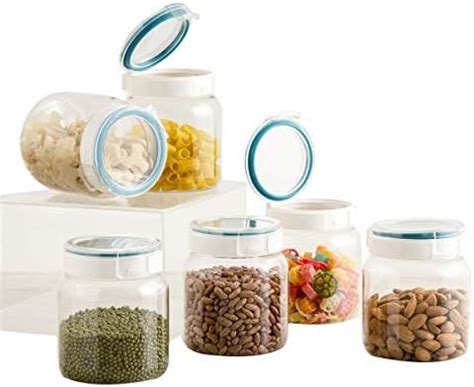 Buy Home Centre Barbados - Black Plastic Storage Jars - Set Of 18 ...