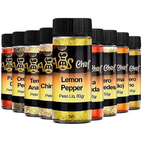 Kit 15 Temperos Pote Até 130gr Páprica Lemon Pepper Dry Rub | Shopee Brasil