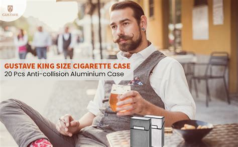 GUSTAVE® Cigarette Case King Size Aluminum for Whole Package Cigarettes ...
