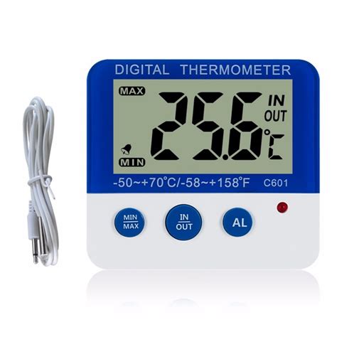 Digital Fridge Thermometer with Alarm and Max Min Temperature Easy to ...