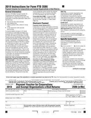 CA FTB 3586 2018 - Fill out Tax Template Online