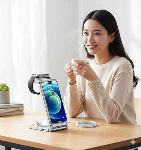 Wireless Charger 3-in-1 15W Magnetic Mag-Safe for Smartphone, iPhone 17 ...