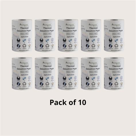 Packmate Thermal paper Roll | 56mm x 15 Mtr |Pack 10 Roll – Packmate ...
