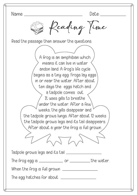 15 Second Grade Reading Worksheets Printable Free Pdf At Worksheeto Com ...