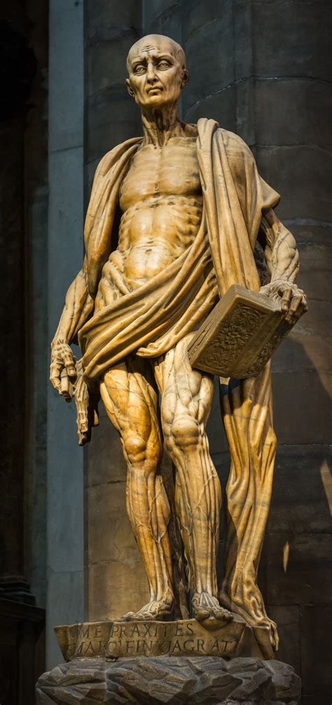 Statue of St. Bartholomew, flayed and draped in his own skin, Milan ...