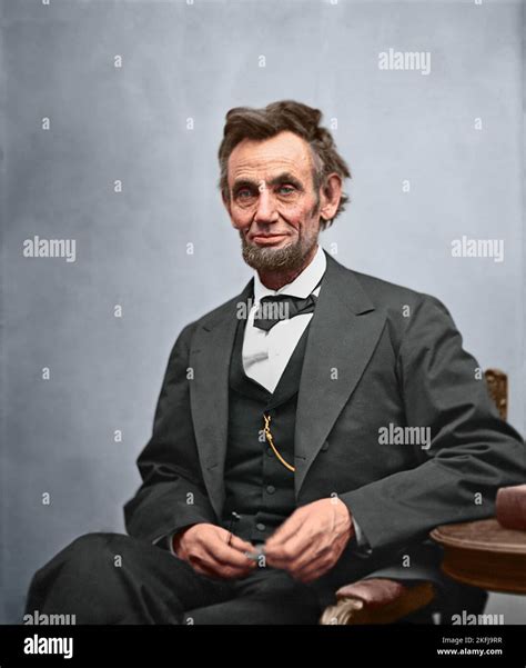 Abraham Lincoln Standing In Color