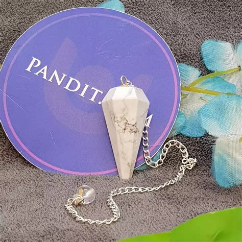 Howlite Dowsing Pendulum - Reiki Crystal Products - Pandit.com