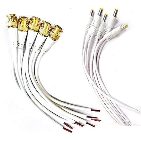 Mecclien BNC Connector and DC Pin with Copper Wire Moulded Combo Pack ...