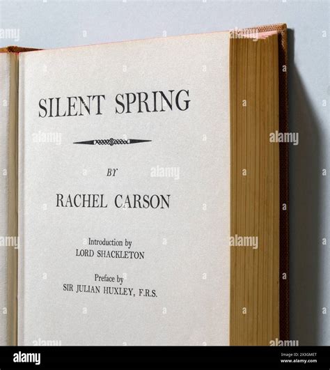 Silent Spring, an environmental science book written by Rachel Carson ...