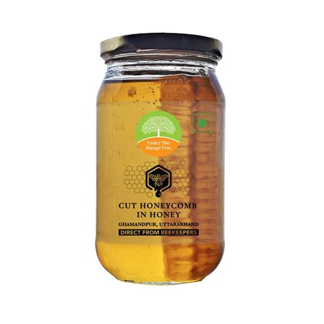 UNDER THE MANGO TREE UTMT Raw Honeycomb with natural Honey 500 gms ...