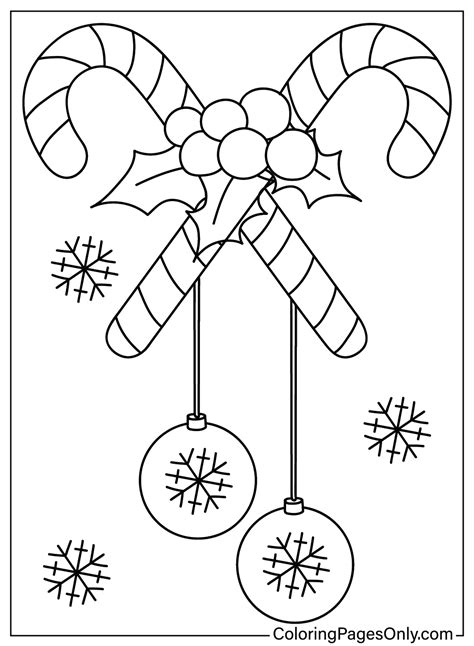 Candy Cane Coloring Page Pdf at Chris Page blog