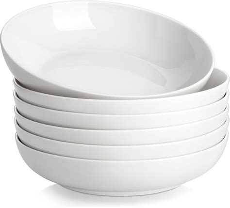 Amazon.com | MALACASA 8.85" Large Pasta Bowls, 42 OZ White Salad Bowls ...