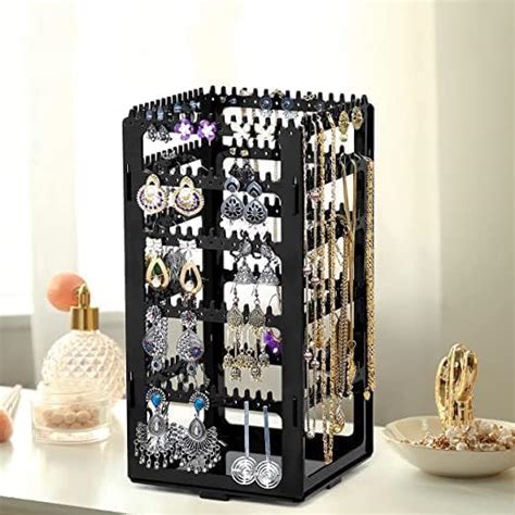 DecoLogy Rotating Earrings Stand Jewelry Display Organiser/Earrings ...