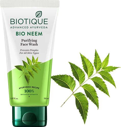 Buy BIOTIQUE FRESH NEEM PIMPLE CONTROL FACE WASH FOR ALL SKIN TYPES 150 ...