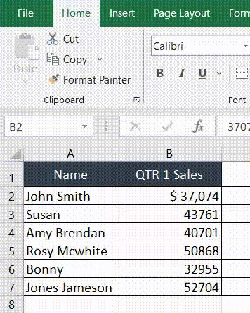 Image result for How to Add Dollar Sign Excel