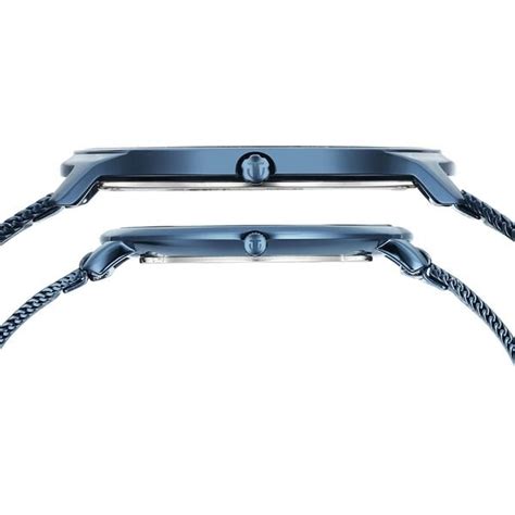 Buy Online Titan Edge Pair Blue Dial Analog Stainless Steel Strap watch ...