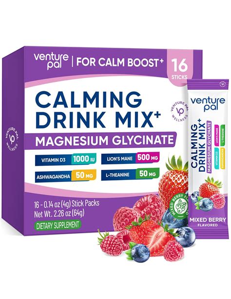 Venture Pal Magnesium Glycinate Powdered Drink Mix - Mixed Berry- 16 S