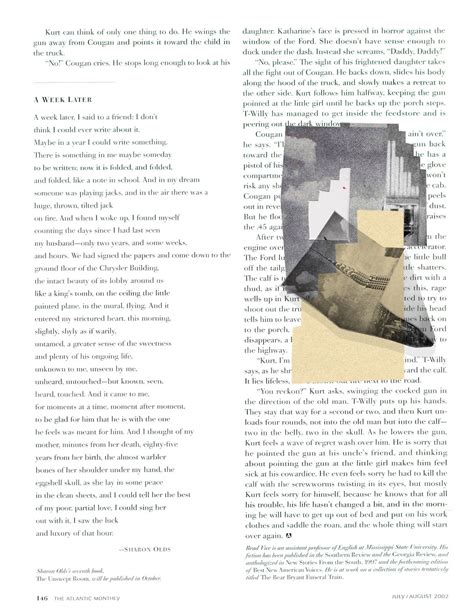 A Poem by Sharon Olds: 'A Week Later' - The Atlantic