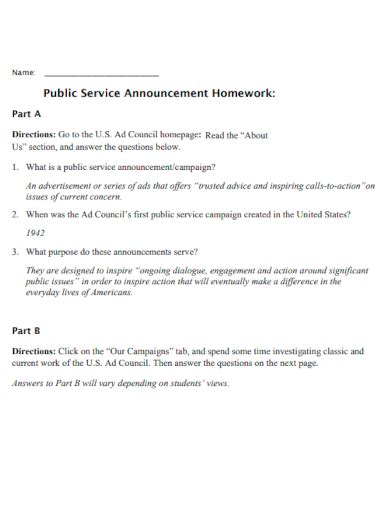 Image result for Public Service Announcement Examples