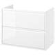 ÄNGSJÖN wash-stand with drawers, high-gloss white, 80x48x63 cm (311 ...