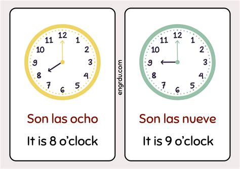 Time of The Day in Spanish | How to Say Time in Spanish - Engrdu