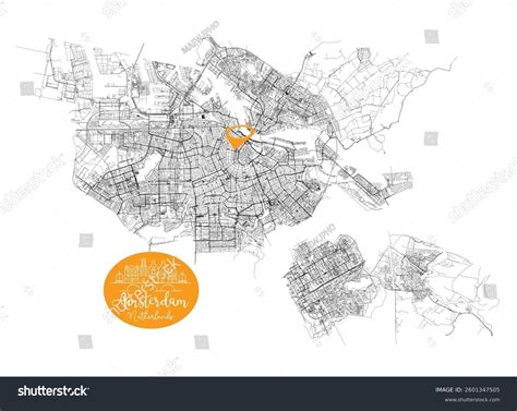 Amsterdam Capital City Netherlandsurban Streets Roads Stock Vector (Royalty Free) 2601347505 ... - capital city of holland