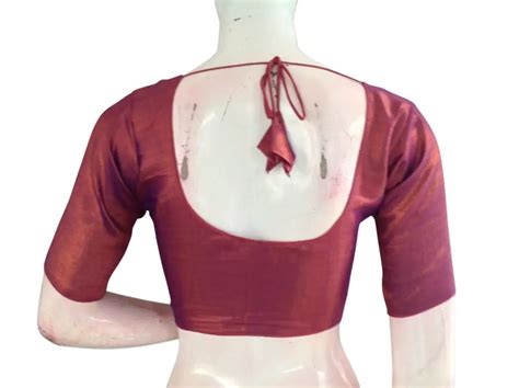 Plain Tissue Silk Saree Readymade Blouse | Multiple Colors | Wedding ...
