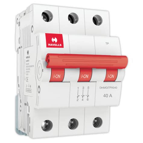 Buy Havells MCB Isolator With Switching Device Three Pole 40A ...