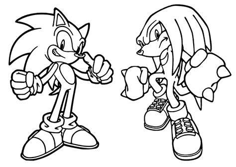 Sonic And Knuckles Coloring Pages