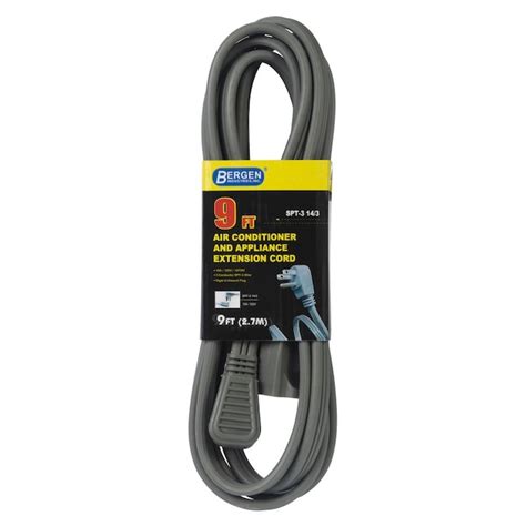 Bergen Industries 9-ft 15-Amp 3-Prong Gray Air Conditioner Appliance ...