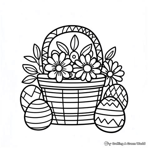 Easter Basket Coloring Pages - Free & Printable!