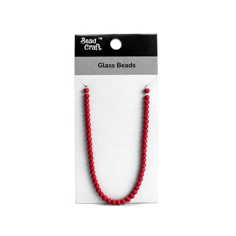 Glass Beads Round Ruby Red Approx 5.34Mm 1 String – Itsy Bitsy