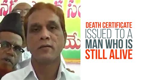 Relatives issue death certificate of a man who is still alive, over ...