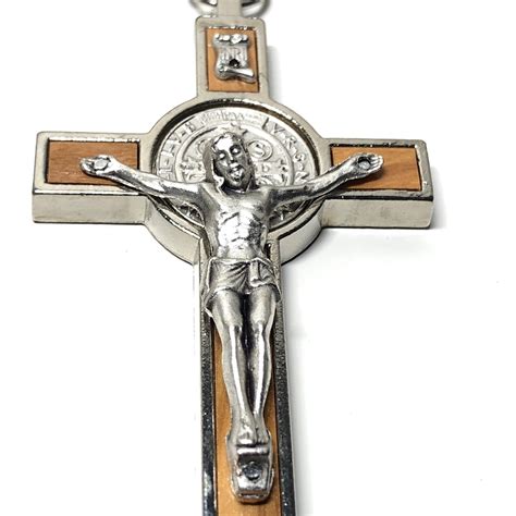 St. Benedict HQ 3" Wooden Crucifix | Exorcism Cross | Blessed | St ...