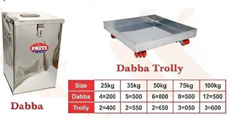 Stainless Steel Trolley - STAINLESS STEEL RATION DABA AND TROLLY Trader ...
