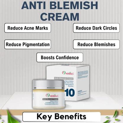 Anti Blemish Cream For Reduction Of Acne Marks, Dark Circles And Pigme ...