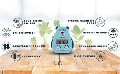 UniKart Digital Timer – Magnetic Countdown Clock for Kitchen, Kids ...