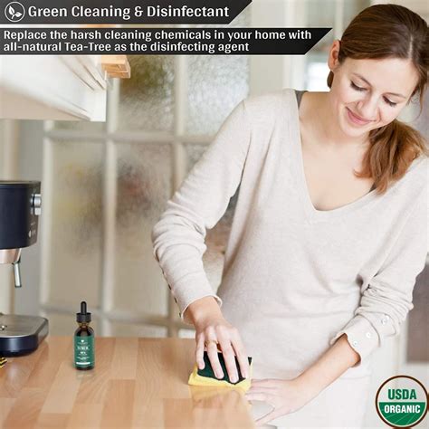 Naturenics Tea Tree Essential Oil - 100% USDA Organic Melaleuca Alternifolia - Therapeutic Grade ...