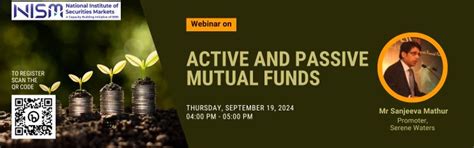 Webinar on Active and Passive Mutual Funds - National Institute of ...