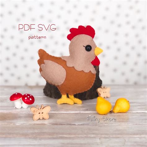 Image result for Felt Chicken Pattern-Free
