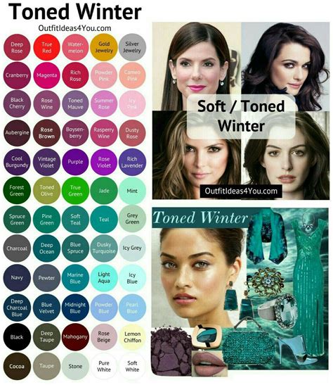 Paleta True Winter Color Palette, Deep Winter Colors, Bright Winter, Winter Hair Color, Dark ...