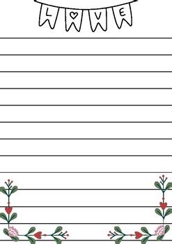 Valentines Writing Paper Set by joyfulfirsties | TPT